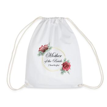 Mother Bride Roses - Drawstring Bag - white - Front
