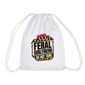 Petite amie sauvage, ne domptez pas l’humour des femmes chaotiques - Sac de sport léger - blanc - Devant