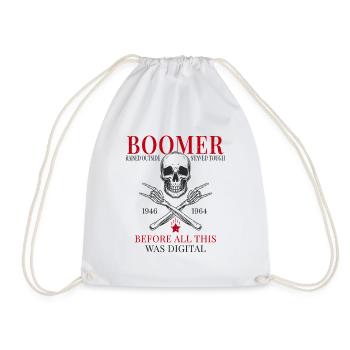 Boomer – Before All This Was Digital - Turnbeutel - Weiß - Vorne