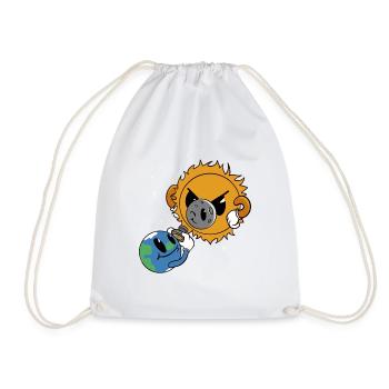 Soleil contre Terre : Éclipse solaire cosmique - Sac de sport léger - blanc - Devant