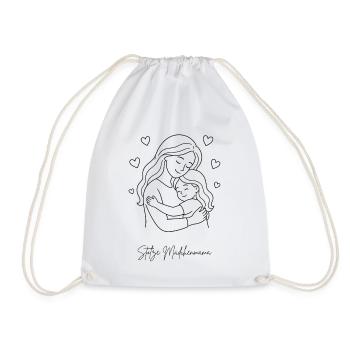 Stolze Mädchenmama Geschenk - Turnbeutel - Weiß - Vorne