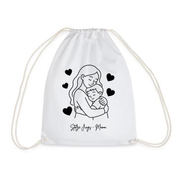 Stolze Jungs-Mama Geschenk - Turnbeutel - Weiß - Vorne