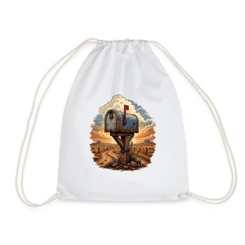 Boîte aux lettres rouillée sur le chemin du désert - Sac de sport léger - blanc - Devant