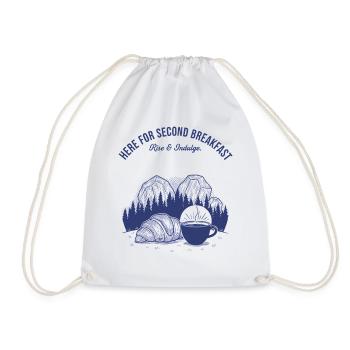 Breakfast Second Breakfast Rise And Indulge - Drawstring Bag - white - Front