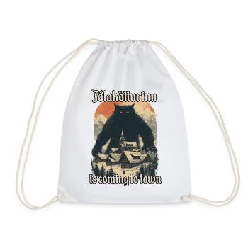 Chat de Yule Krampus Folklore islandais de Noël - Sac de sport léger - blanc - Devant