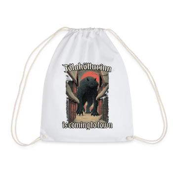 Jólakötturinn Ancienne légende islandaise de Noël - Sac de sport léger - blanc - Devant