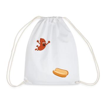 Hot-dog saute dans le pain – Hot-dog pour le 4 juillet - Sac de sport léger - blanc - Devant