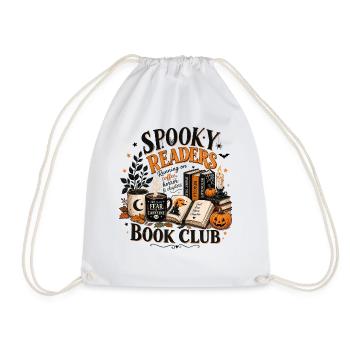 Ghost Readers Book Club - Drawstring Bag - white - Front
