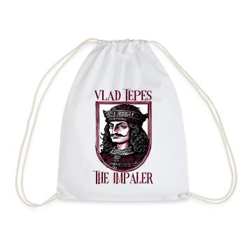 Vlad Tepes The Impaler Shield - Drawstring Bag - white - Front