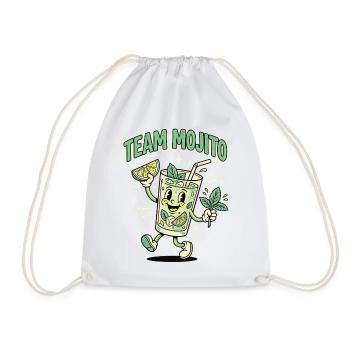 Bachelor Party Mojito Cocktail Bartender - Drawstring Bag - white - Front