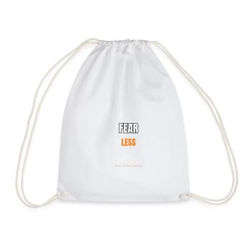 Conception de la typographie géométrique motivante Fear Less - Sac de sport léger - blanc - Devant