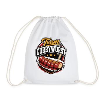 Team Currywurst | Fast Food Kult - Turnbeutel - Weiß - Vorne