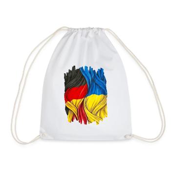 Fiers du drapeau allemand et ukrainien - Sac de sport léger - blanc - Devant