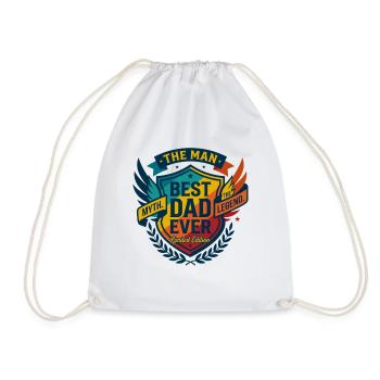 Meilleur Papa L'Homme La Légende Rétro - Sac de sport léger - blanc - Devant