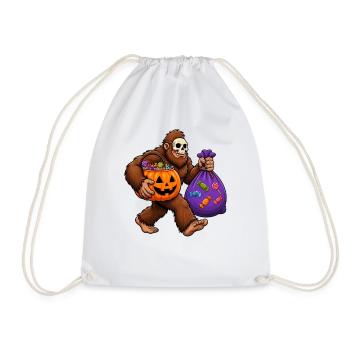 Halloween Bigfoot Lustiges Süßes oder Saures Bigfo - Turnbeutel - Weiß - Vorne