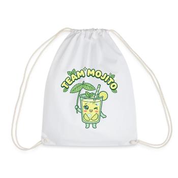 JGA Mojito Cocktail Barkeeper - Turnbeutel - Weiß - Vorne