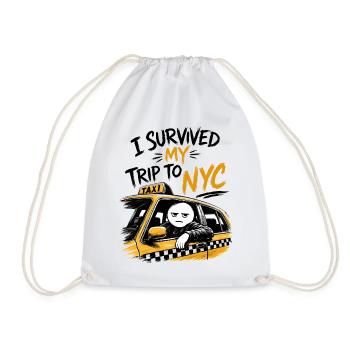 Taxi New York City Gelber Humor NYC Meme - Turnbeutel - Weiß - Vorne