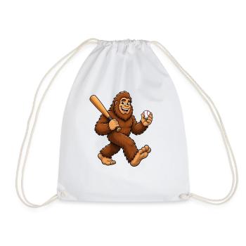Baseball Bigfoot Sasquatch Lustiger Bigfoot Baseba - Turnbeutel - Weiß - Vorne