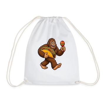 Bigfoot Taco Cinco de Mayo Lustiger Taco Bigfoot - Turnbeutel - Weiß - Vorne