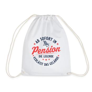 Pensionierung Retro Liegestuhl Abschied Pension - Turnbeutel - Weiß - Vorne