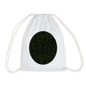 Mossy circle design - Drawstring Bag - white - Front