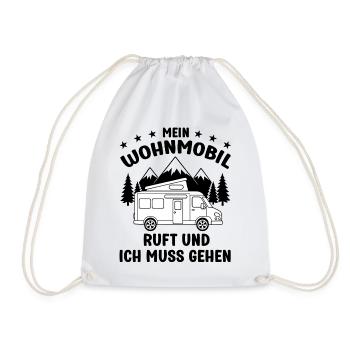 Mein Wohnmobil ruft und ich muss gehen Camping - Turnbeutel - Weiß - Vorne