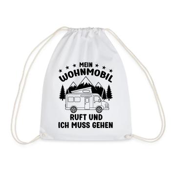 Mein Wohnmobil ruft und ich muss gehen Camping - Turnbeutel - Weiß - Vorne