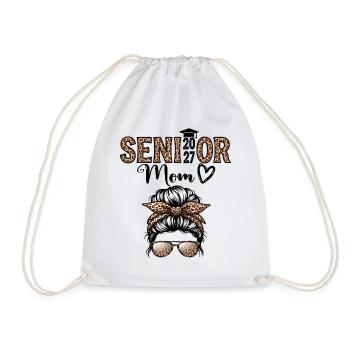 Mom Senior 2027 Proud Mom of A Class of 2027 - Drawstring Bag - white - Front