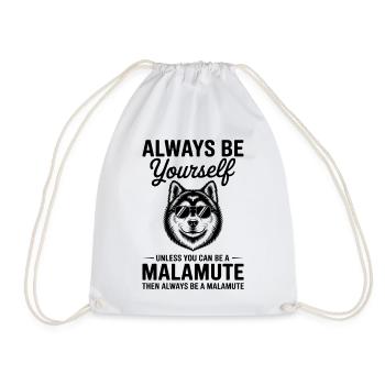 Alaskan Malamute Sayings Alaskan Malamute Gift - Drawstring Bag - white - Front