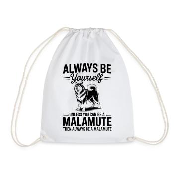 Alaskan Malamute Sayings Alaskan Malamute Gift - Drawstring Bag - white - Front