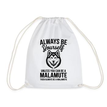 Alaskan Malamute Sayings Alaskan Malamute Gift - Drawstring Bag - white - Front
