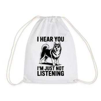 Alaskan Malamute Sayings Alaskan Malamute Gift - Drawstring Bag - white - Front