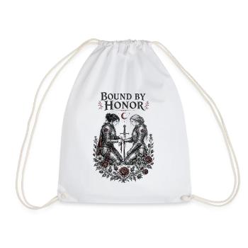 Bound by Honor | Medieval Gothic Love - Drawstring Bag - white - Front