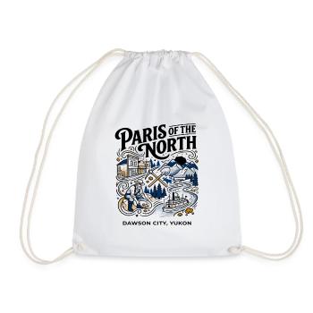 Paris Of The North Dawson City Yukon - Drawstring Bag - white - Front
