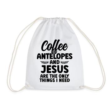 Antelope Christian Humor Coffee - Sac de sport léger - blanc - Devant