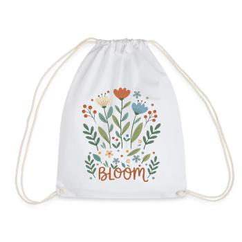 Bloom Flower Magic Floral - Drawstring Bag - white - Front