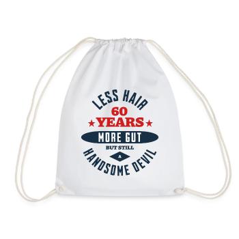 60th Birthday Devil - Drawstring Bag - white - Front