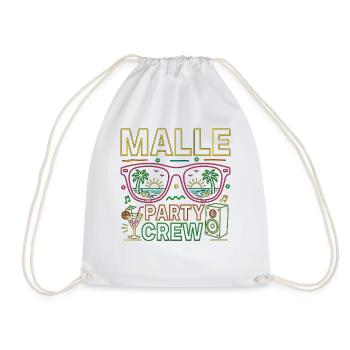 Malle Party Crew Summer Holiday Party - Drawstring Bag - white - Front