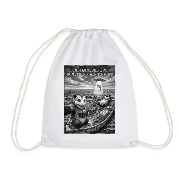 Undiagnosed but something ain't right - Drawstring Bag - white - Front