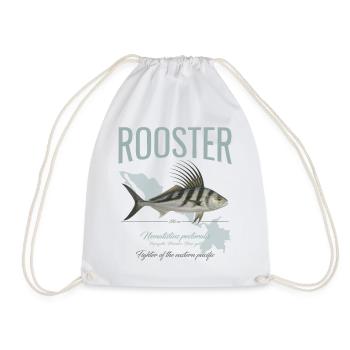 Rooster Fisch Inshore Angeln im Pazifik in Amerika - Turnbeutel - Weiß - Vorne