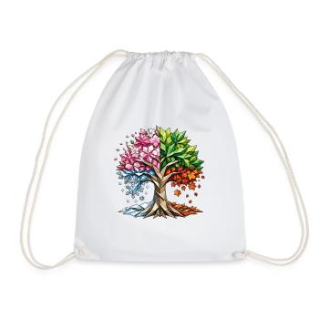 Art des arbres des Quatre Saisons - Sac de sport léger - blanc - Devant