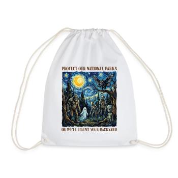 Le cryptide Van Gogh protège nos parcs nationaux - Sac de sport léger - blanc - Devant