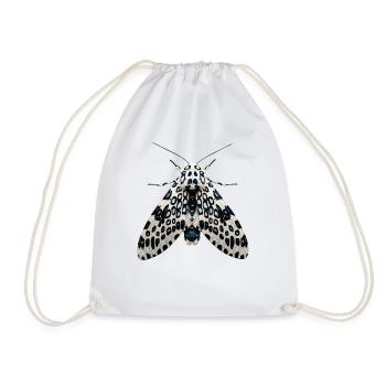 Giant Leopard Moth Hypercompe scribonia Realistic  - Drawstring Bag - white - Front