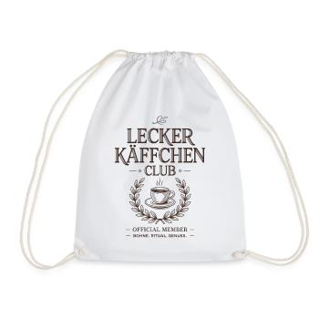 Kaffee Lecker Käffchen Club Espresso Cafe Barista - Turnbeutel - Weiß - Vorne