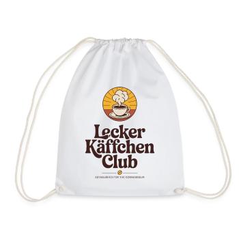Coffee Delicious Coffee Club Espresso Cafe Barista - Drawstring Bag - white - Front