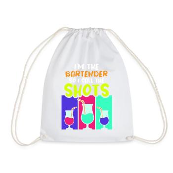 waiter bartender bartender bartender barchef - Drawstring Bag - white - Front