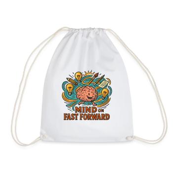 ThoughtTurbo Forward - Drawstring Bag - white - Front