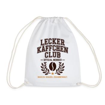 Kaffee Lecker Käffchen Club Espresso Cafe Barista - Turnbeutel - Weiß - Vorne
