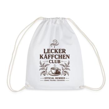 Kaffee Lecker Käffchen Club Espresso Cafe Barista - Turnbeutel - Weiß - Vorne