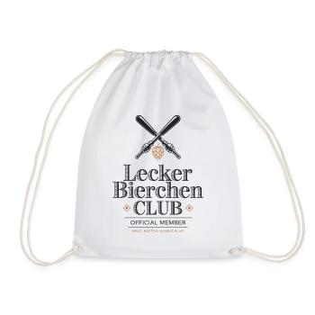 Lecker Bierchen Club Bier Spruch JGA Malle Bier - Turnbeutel - Weiß - Vorne